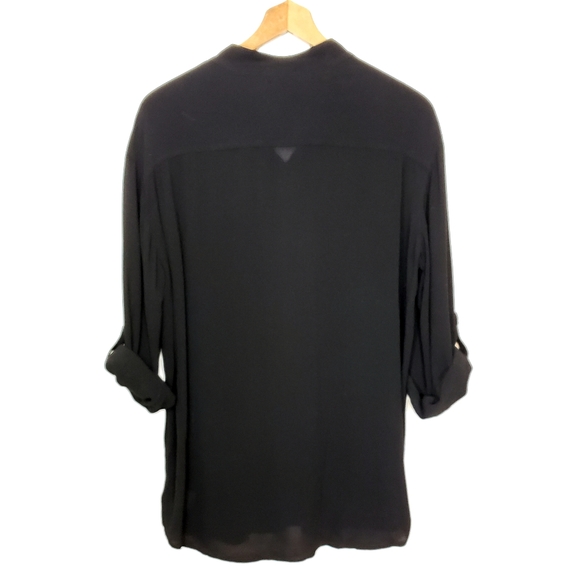James Perse Los Angeles Black Henley Shirt - Picture 2 of 5